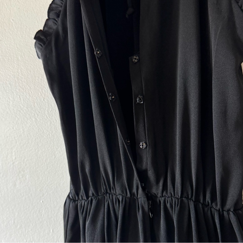 Saks Fifth Avenue Albert Capraro Black Midi Dress - Picture 10 of 11